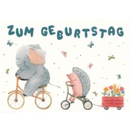 Zum Geburtstag - Elephant - Postcard