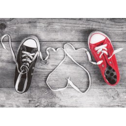 Shoes - Contrasts -  Postcard