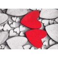 Wooden hearts - Contrasts -  Postcard