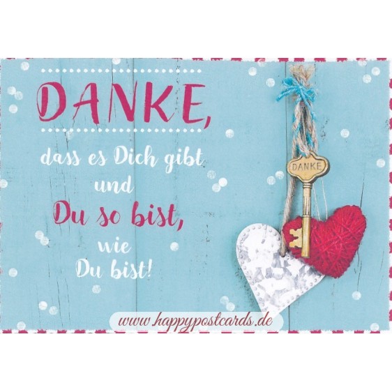 Danke - in touch postcard