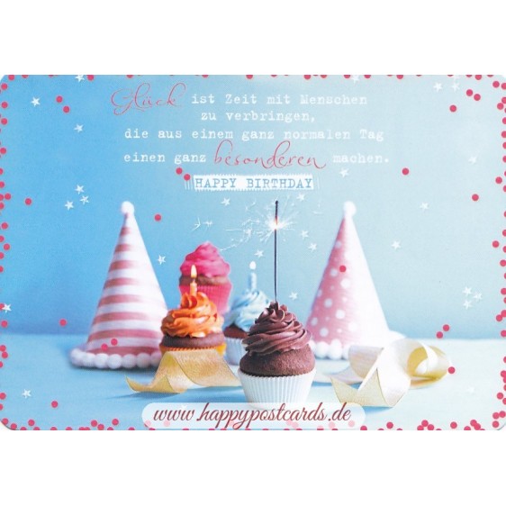 Happy Birthday - Glück - in touch postcard
