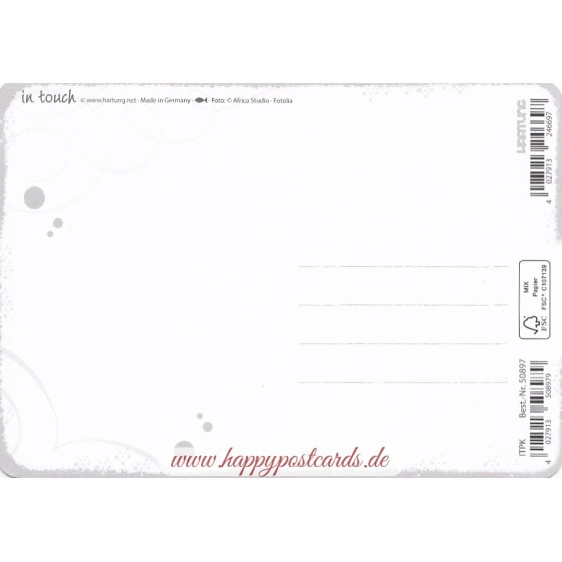 Happy Birthday - Glück - in touch postcard