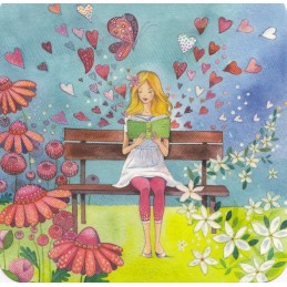 Woman reading a book - Kristiana Heinemann Postcard