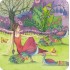 Frau im Park mit Pfauen - Kristiana Heinemann - Postkarte