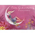 Zum Geburtstag - Fairy on moon - Kristiana Heinemann Postcard