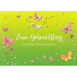 Zum Geburtstag - Butterflies - Kristiana Heinemann Postcard