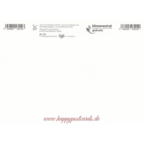 Herzlichen Glückwunsch - Frau mit Herz - Kristiana Heinemann - Postkarte