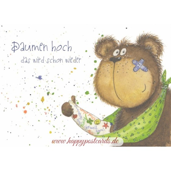 Daumen hoch - Bear - Gisela Herberger - Postcard