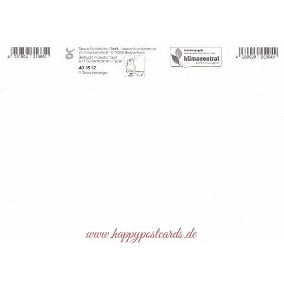 Viel Glück und Erfolg - Schaf - Gisela Herberger - Postkarte