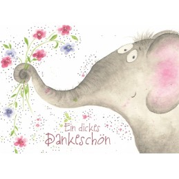 Ein dickes Dankeschön - Elephant - Gisela Herberger - Postcard