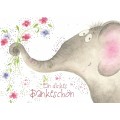 Ein dickes Dankeschön - Elefant - Gisela Herberger - Postkarte