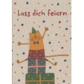 Lass dich feiern - Cat - Grass Postcard