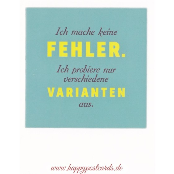 Ich mache keine Fehler - PolaCard