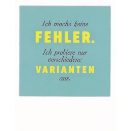 Ich mache keine Fehler - PolaCard