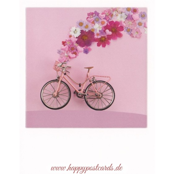 Bicycle with flowers - PolaCard