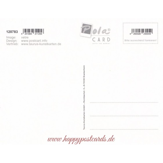 Fahrrad mit Blumenschweif - PolaCard