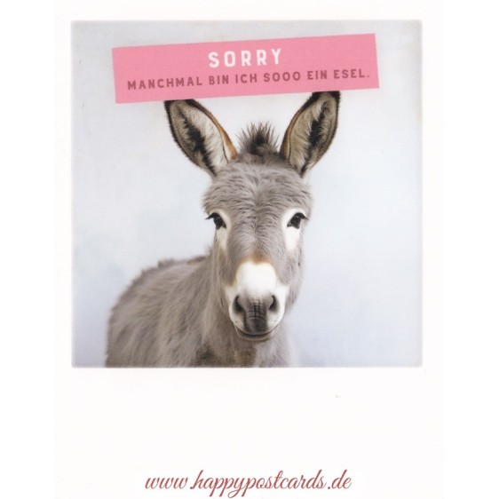 Sorry manchmal bin ich so ein Esel. - PolaCard
