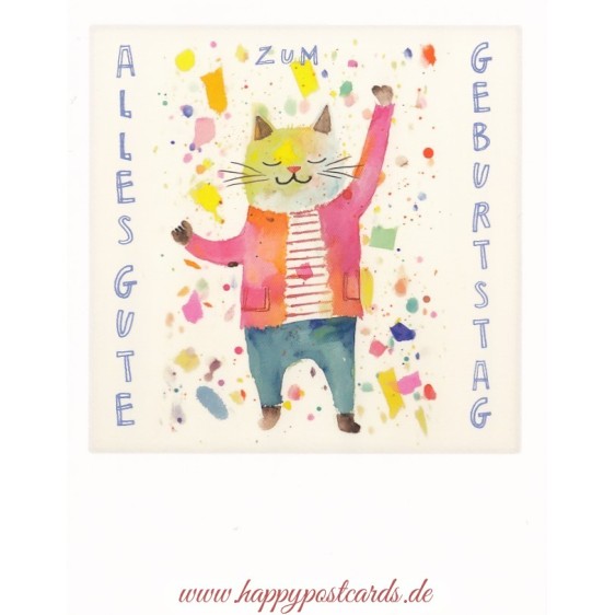 Alles Gute zum Geburtstag! - Cat - PolaCard