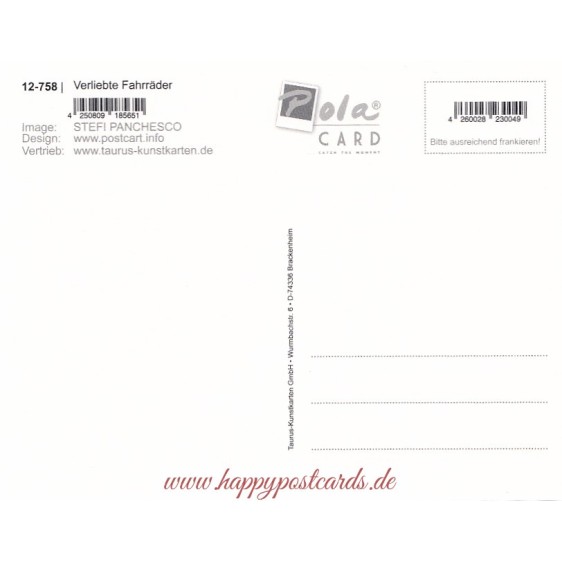 Bicycles in love - PolaCard