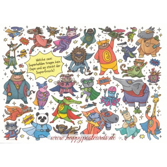 Wo steckt der Superfrosch? - Charis Bartsch - Postcard