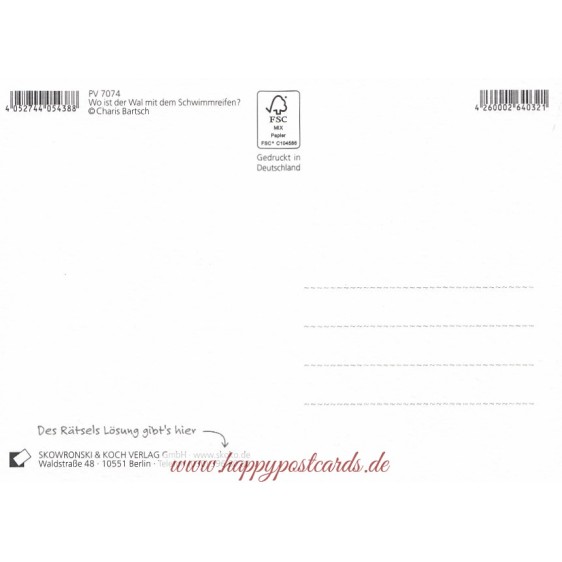 Wo ist der Wal mit dem Schwimmreifen? - Charis Bartsch - Postcard