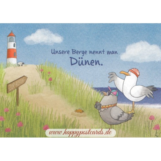 Unsere Berge nennt man Dünen. - Charis Bartsch - Postcard