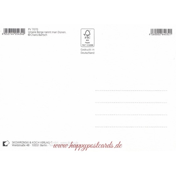 Unsere Berge nennt man Dünen. - Charis Bartsch - Postcard