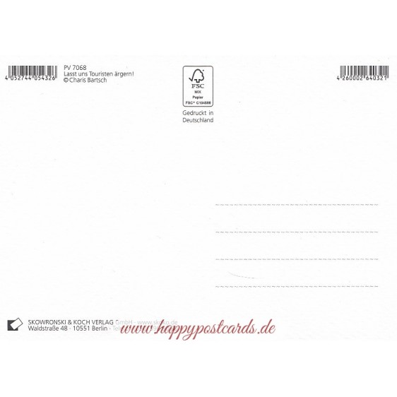 Kommt Jungs, lasst uns Touristen ärgern! - Charis Bartsch - Postcard