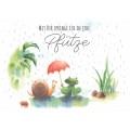 Mit Dir springe ich in jede Pfütze - Postkarte