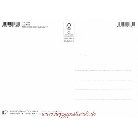 Auf Kurs - Postkarte