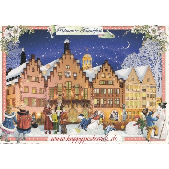 Frankfurt -Römer - Winter - Tausendschön - Postkarte