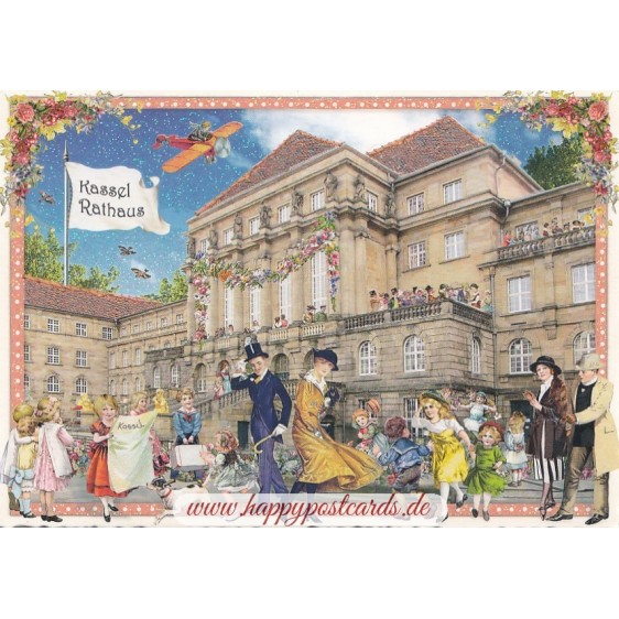 Kassel - Rathaus - Tausendschön - Postkarte