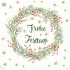 Frohe Festtage - wreath - Christmas Postcard