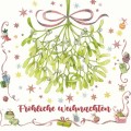 Fröhliche Weihnachten - Mistelzweig - Kristiana Heinemann - Weihnachtskarte