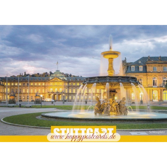 Stuttgart - Schlossplatz - Ansichtskarte