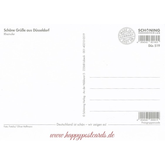 Duesseldorf - Rhine - Viewcard