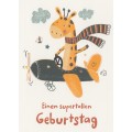 Einen supertollen Geburtstag - Giraffe - Birthday Postcard