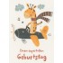 Einen supertollen Geburtstag - Giraffe - Geburtstagspostkarte