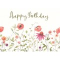 Happy Birthday - Poppies - Birthday Postcard