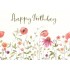 Happy Birthday - Mohnblumen - Geburtstagspostkarte