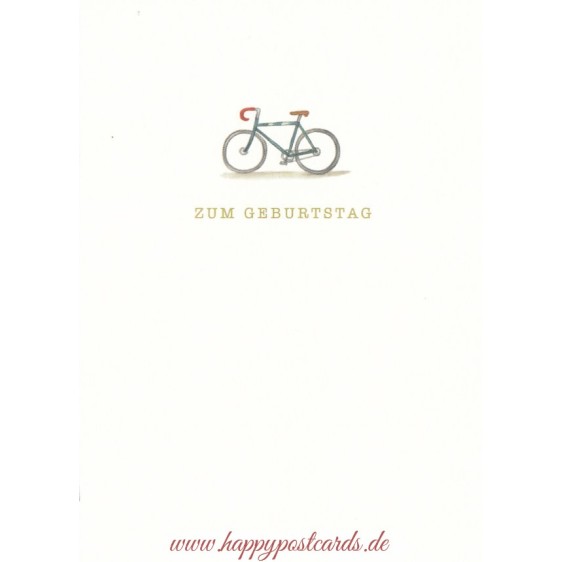 Zum Geburtstag - Bicycle - Birthday Postcard