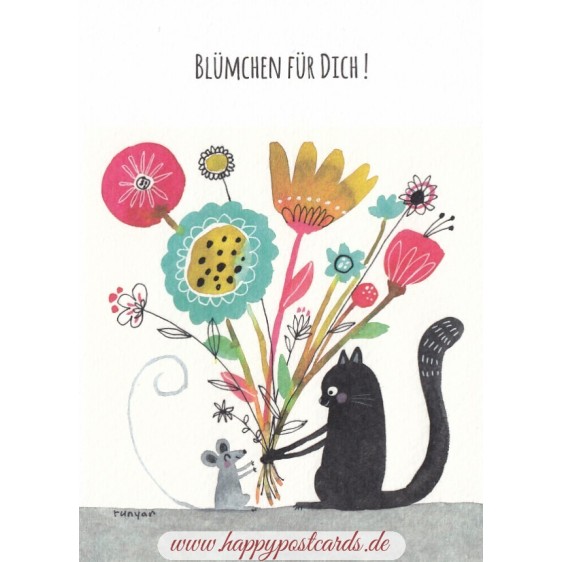 Blümchen für Dich! - Birthday Postcard