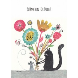 Blümchen für Dich! - Geburtstagspostkarte
