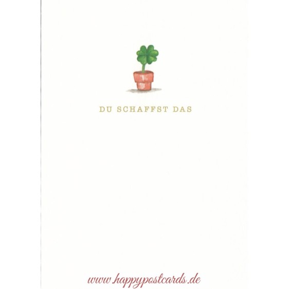 Du schaffst das - Shamrock - Postcard