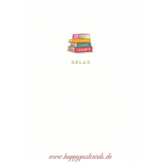 Relax - Books - Birthday Postcard