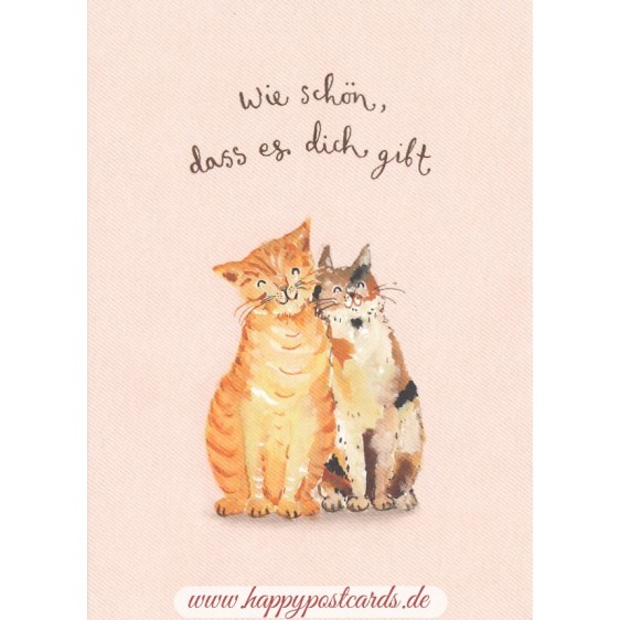 Wie schön, dass es dich gibt - Cats - Postcard