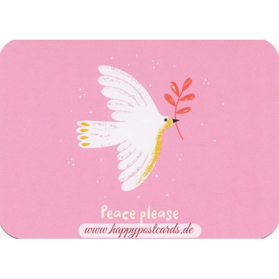 Peace please - Peace dove - Poppies Postcard