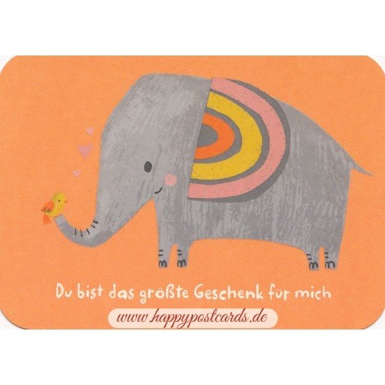 Du bist das größte Geschenk für mich - Poppies Postcard