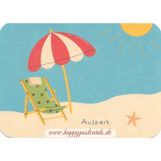 Auszeit - Relaxing chair - Poppies Postcard