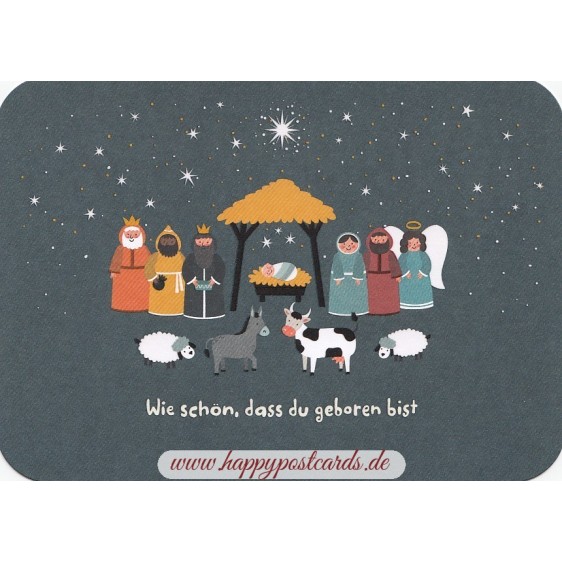Wie schön, dass du geboren bist - Poppies Postcard
